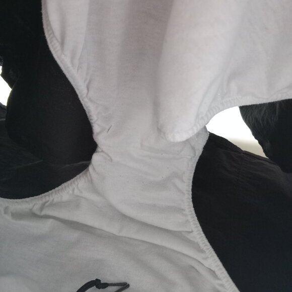 Vintage 1994 Nike Black Brief Lined Nylon Drawstring Activewear Shorts Size XL - Picture 8 of 12